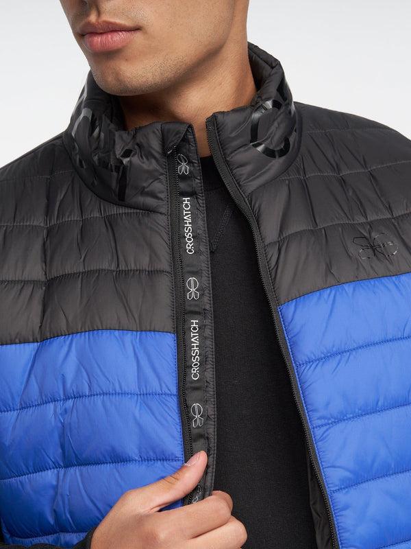 Crosshatch Presnell High Neck Gilet Blue