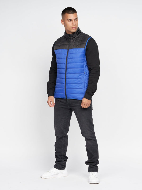 Crosshatch Presnell High Neck Gilet Blue