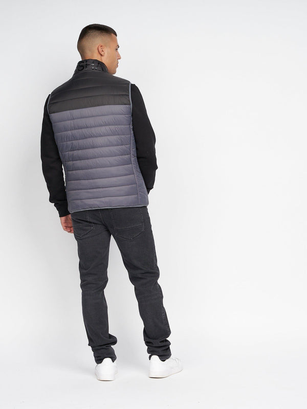Crosshatch Presnell High Neck Gilet Charcoal