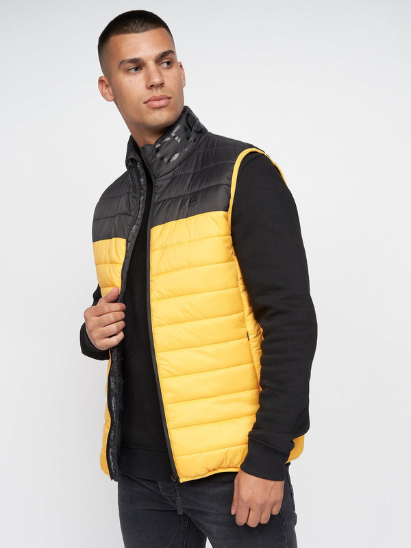Crosshatch Presnell High Neck Gilet Yellow