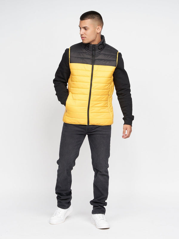 Crosshatch Presnell High Neck Gilet Yellow