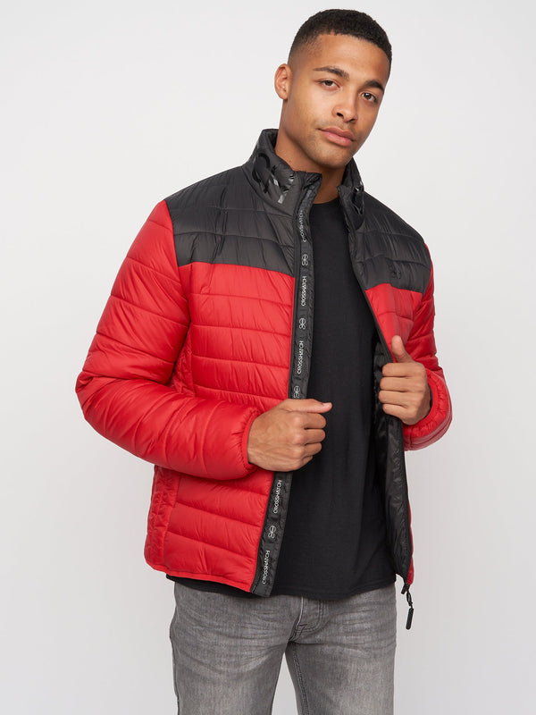 Crosshatch Presnell High Neck Jacket Red