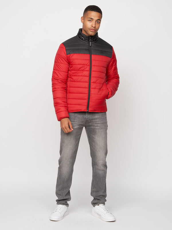 Crosshatch Presnell High Neck Jacket Red
