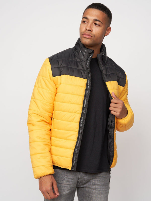 Crosshatch Presnell High Neck Jacket Yellow