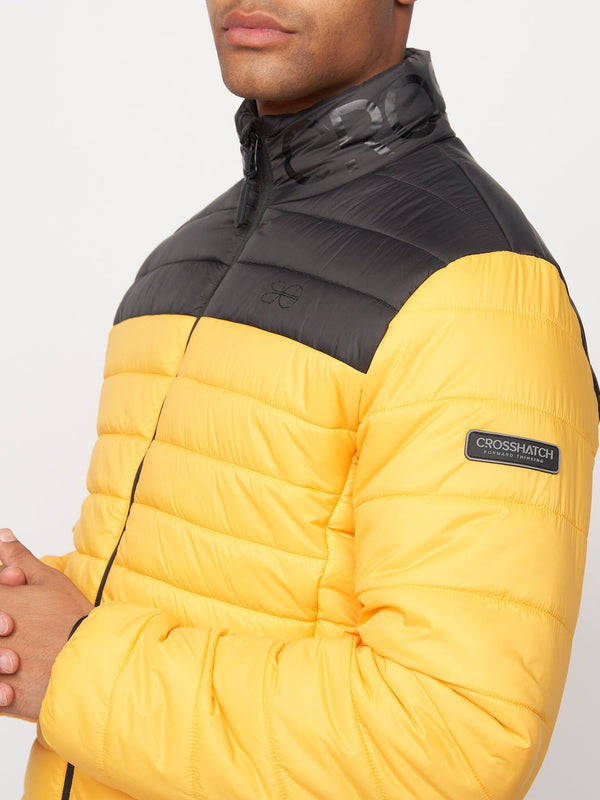 Crosshatch Presnell High Neck Jacket Yellow