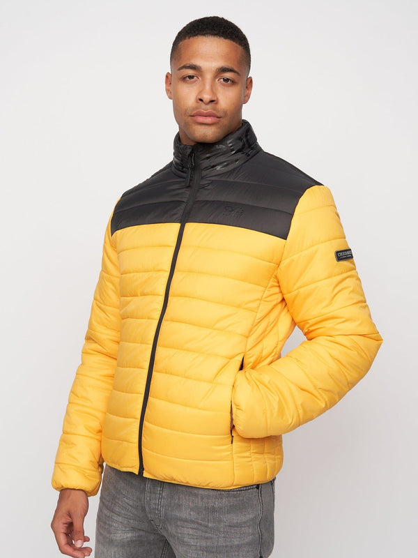 crosshatch Presnell High Neck Jacket Yellow