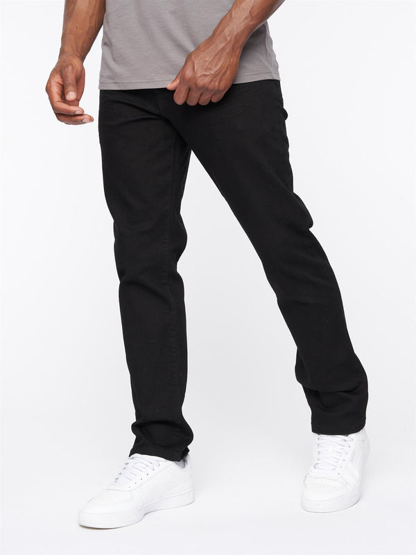 Crosshatch Princed Denim Jeans Solid Black