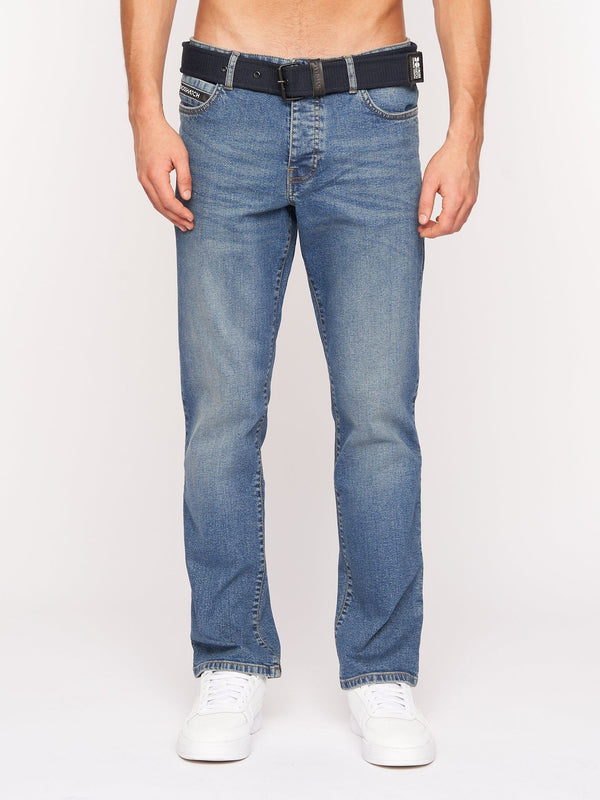 crosshatch Princed Denim Jeans Stone Wash