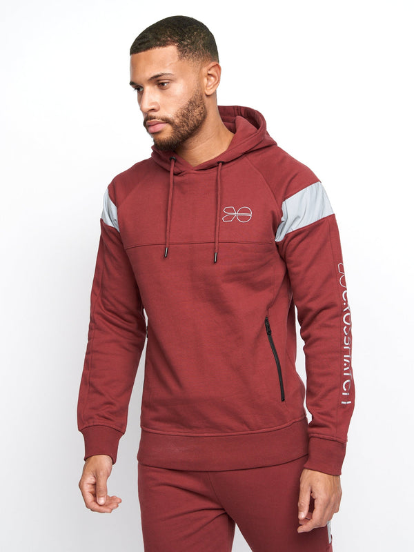 Crosshatch Purbeck Hoodie Burgundy