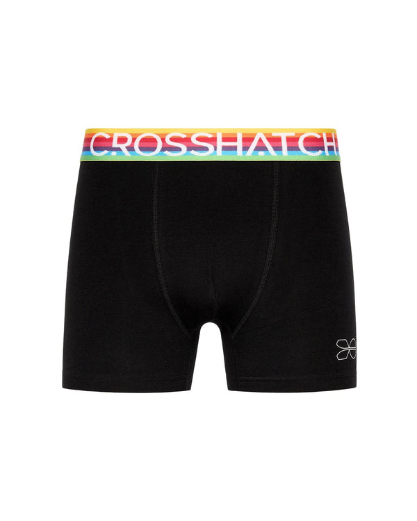 Crosshatch Rainbow Mix Boxers 3pk Black Mix