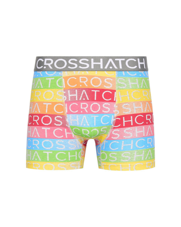 Crosshatch Rainbow Mix Boxers 3pk Black Mix