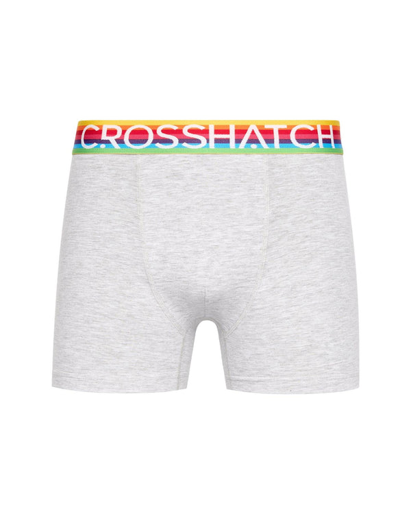Crosshatch Rainbow Mix Boxers 3pk Grey Mix