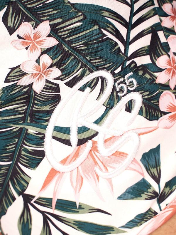 Crosshatch Rainforest Swim Shorts Off White Floral