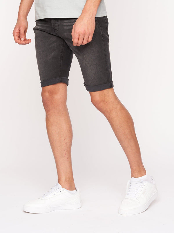 Crosshatch Reestier Denim Shorts Black