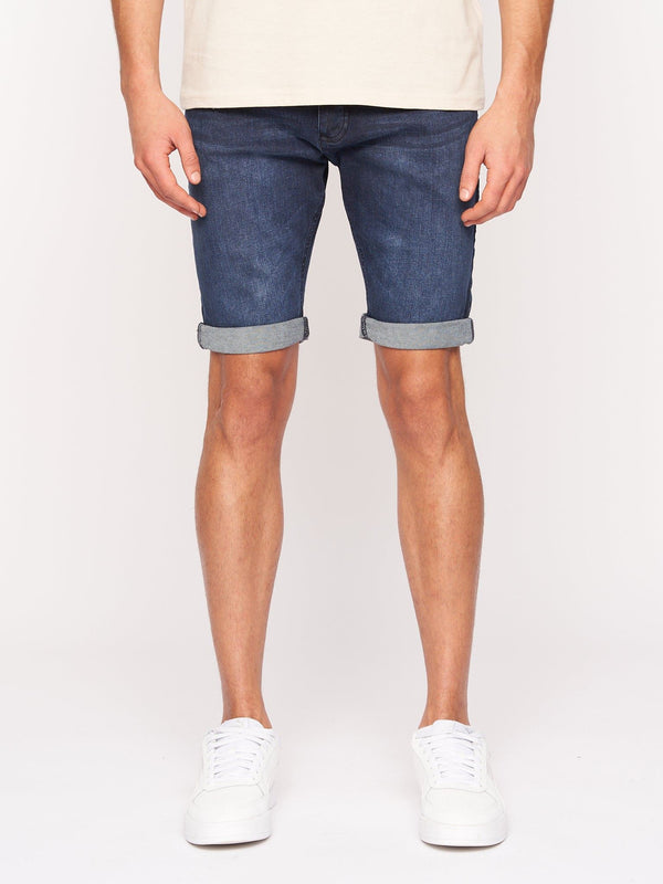 Crosshatch Reestier Denim Shorts Dark Wash
