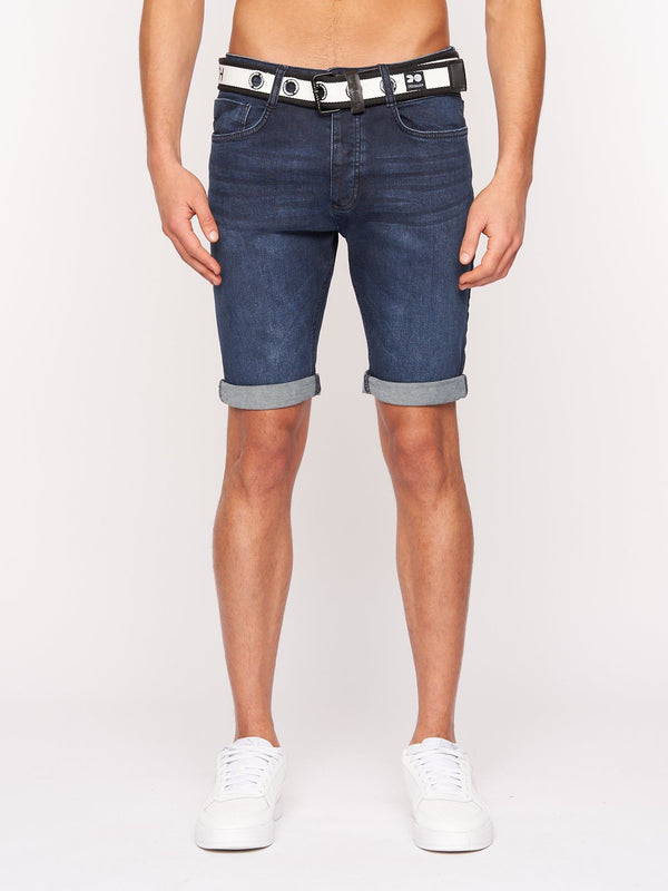 Crosshatch Reestier Denim Shorts Dark Wash