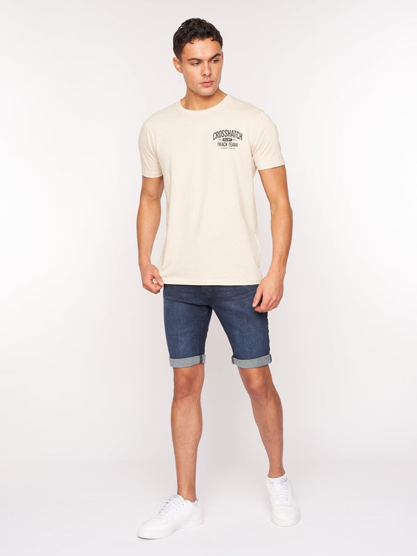 Crosshatch Reestier Denim Shorts Dark Wash