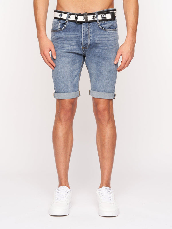 Crosshatch Reestier Denim Shorts Light Wash