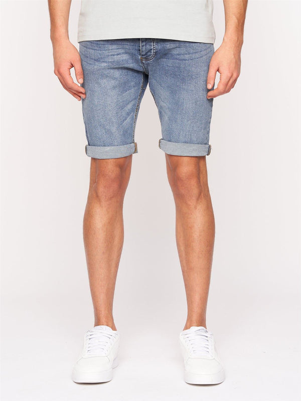 crosshatch Reestier Denim Shorts Light Wash