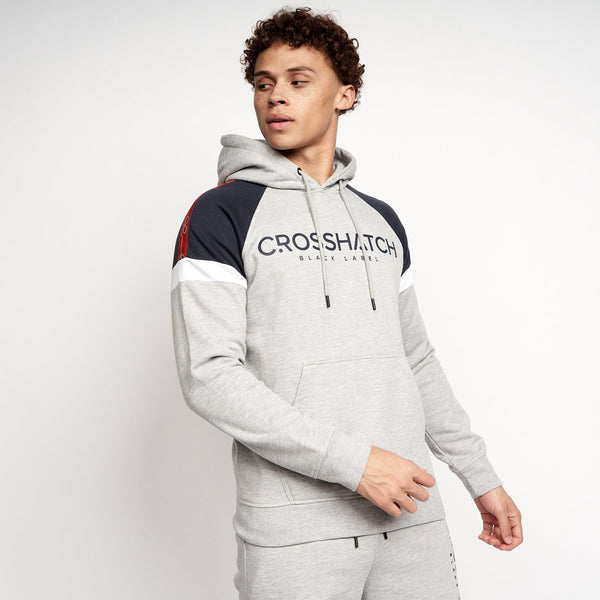 Crosshatch Reginald Hoodie & Shorts Set Grey Marl