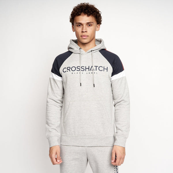 Crosshatch Reginald Hoodie & Shorts Set Grey Marl