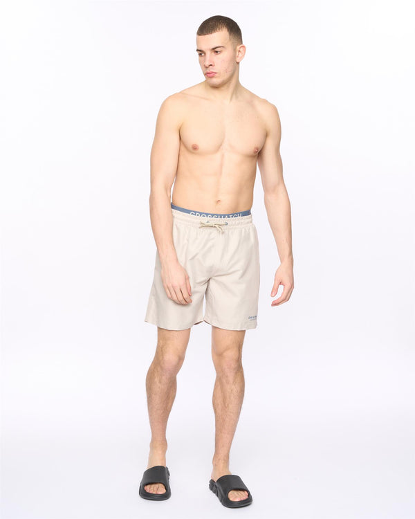 Crosshatch Rembrants Swim Shorts Light Stone