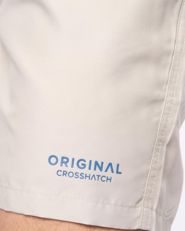 Crosshatch Rembrants Swim Shorts Light Stone
