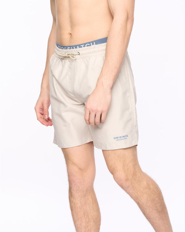 crosshatch Rembrants Swim Shorts Light Stone