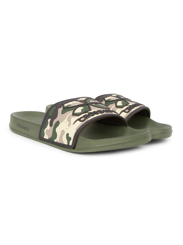 crosshatch Remorid Sliders Green Camo