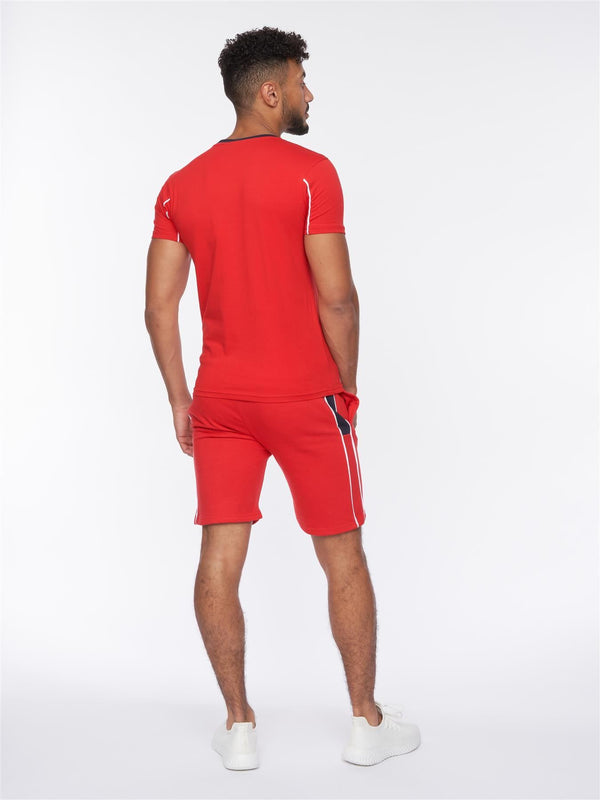 Crosshatch Rentrays T-Shirt/Shorts Set Red