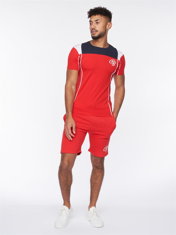 crosshatch Rentrays T-Shirt/Shorts Set Red