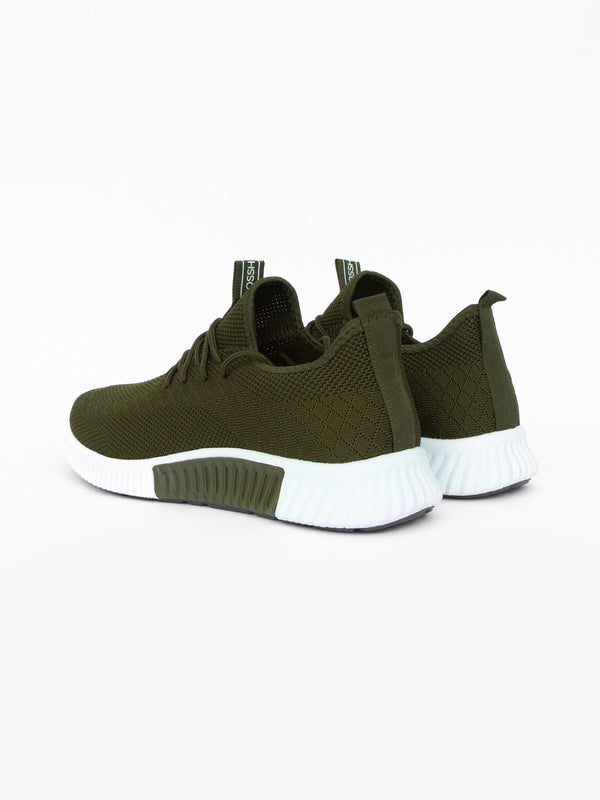 Crosshatch Rideout Trainers Olive
