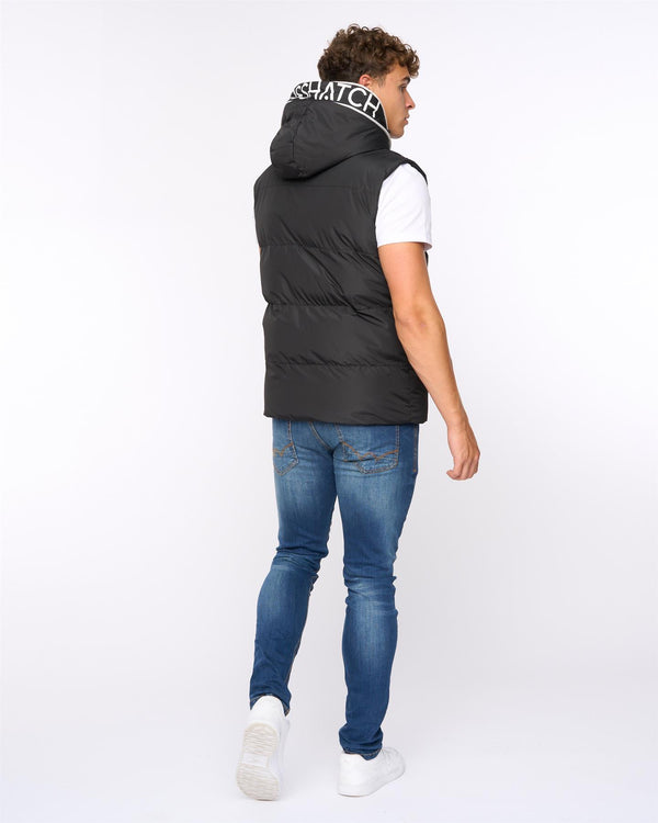 Crosshatch Sandbox Hooded Gilet Black