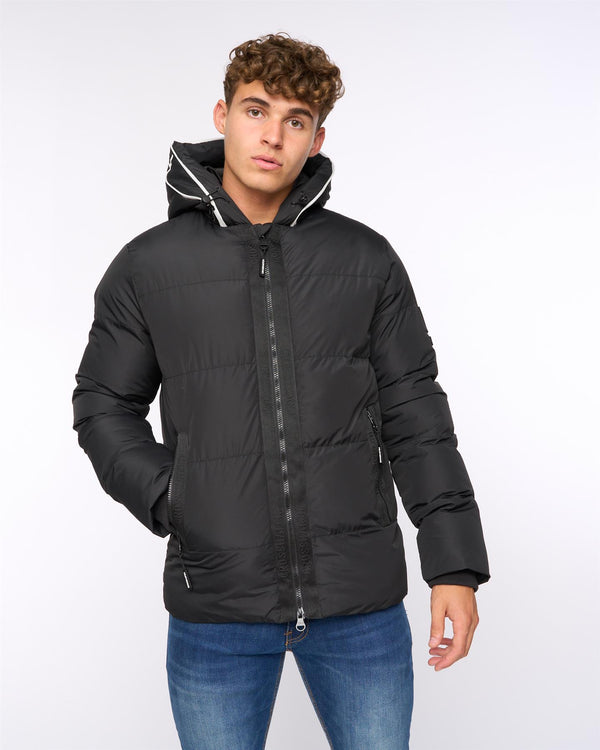 crosshatch Sandbox Hooded Jacket Black