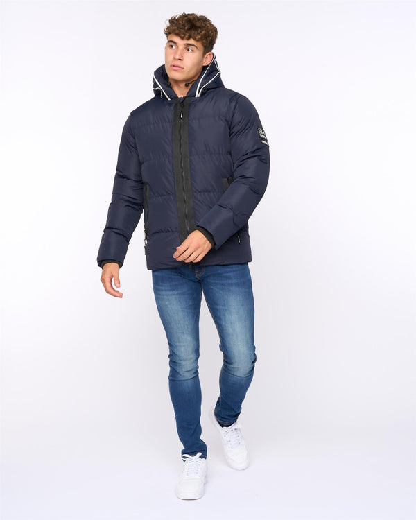Crosshatch Sandbox Hooded Jacket Navy