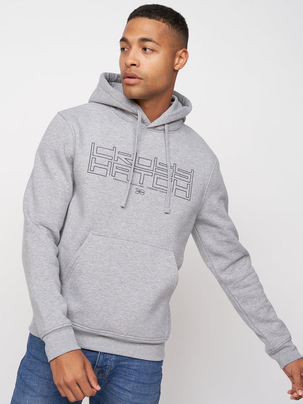 Crosshatch Scouts Hoodie Grey Marl