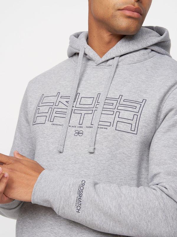 Crosshatch Scouts Hoodie Grey Marl
