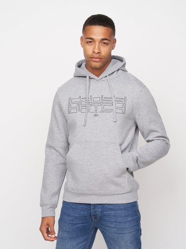 crosshatch Scouts Hoodie Grey Marl