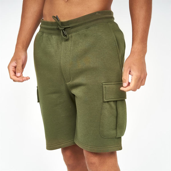 Crosshatch Seagaro Cargo Shorts Dark Olive