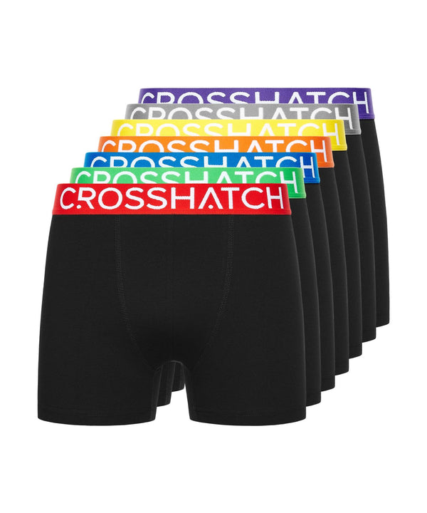 Crosshatch Septet Boxers 7pk Black Assorted