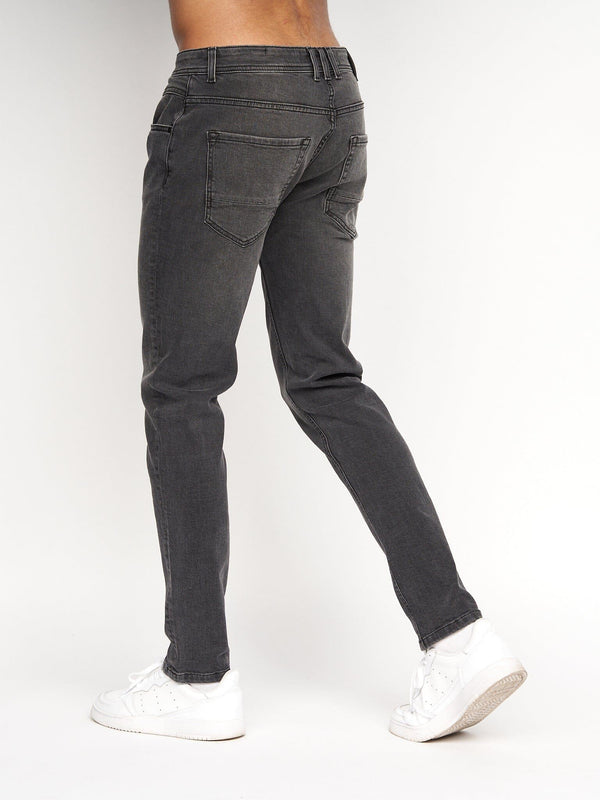 Crosshatch Sheldons Slim Fit Jeans Dark Charcoal