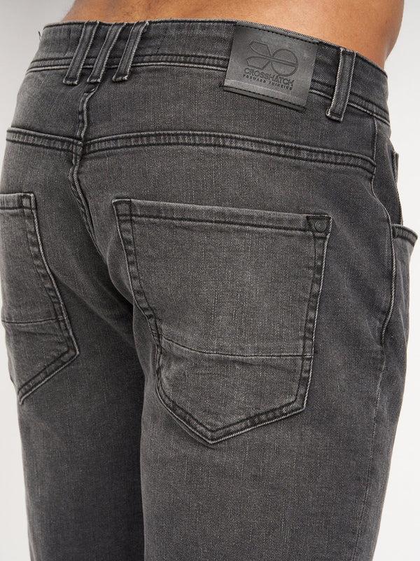 Crosshatch Sheldons Slim Fit Jeans Dark Charcoal
