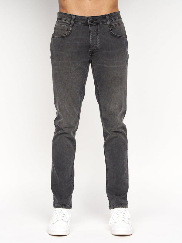 crosshatch Sheldons Slim Fit Jeans Dark Charcoal