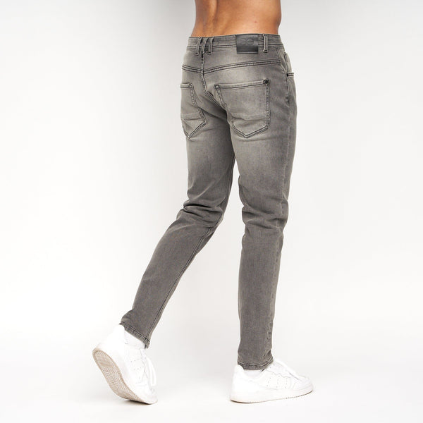 Crosshatch Sheldons Slim Fit Jeans Light Grey