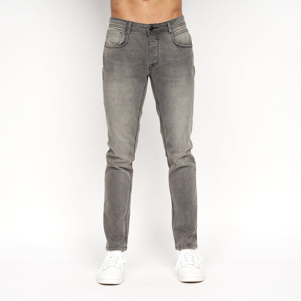crosshatch Sheldons Slim Fit Jeans Light Grey