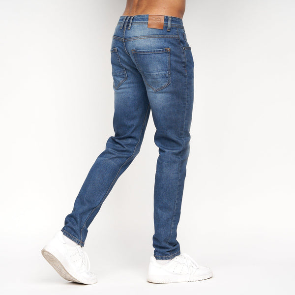 Crosshatch Sheldons Slim Fit Jeans Stone Wash