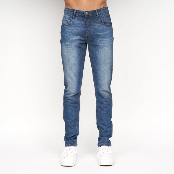 crosshatch Sheldons Slim Fit Jeans Stone Wash