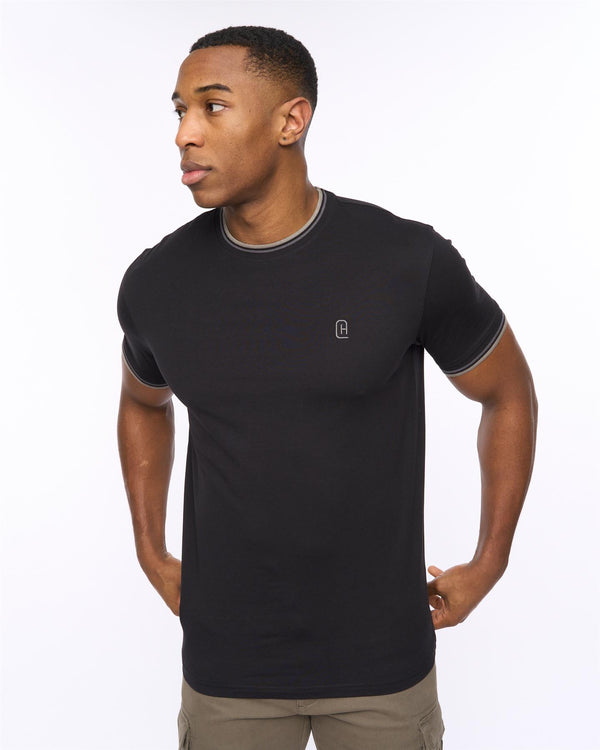 crosshatch Shellworth T-Shirt Black