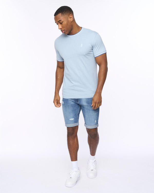 Crosshatch Shellworth T-Shirt Light Blue