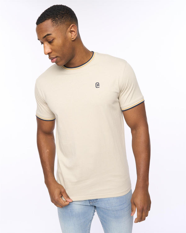 Crosshatch Shellworth T-Shirt Light Stone